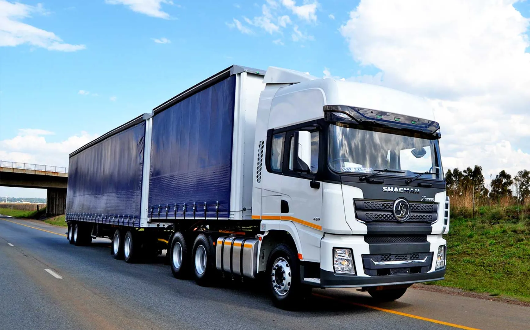 Shacman X3000 double trailer truck